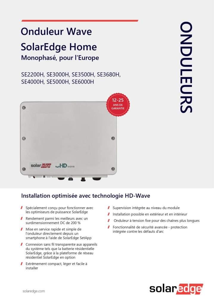 Onduleur Wave SolarEdge Home